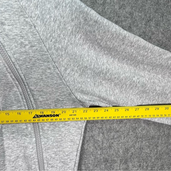 TUXY ‘The Summer Suit’ One-Piece Hooded Jumpsuit Shorts Gray Loungewear L NWT - Picture 11 of 12